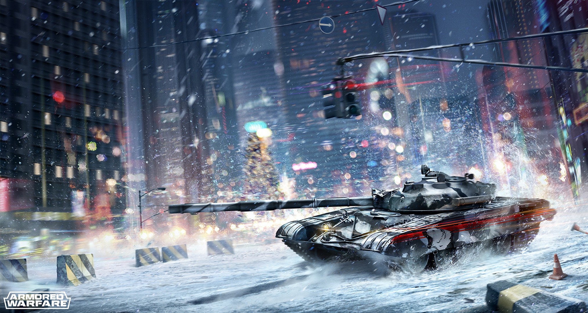 General 2025x1080 video games Armored Warfare T-72 PC gaming city tank military vehicle military snow