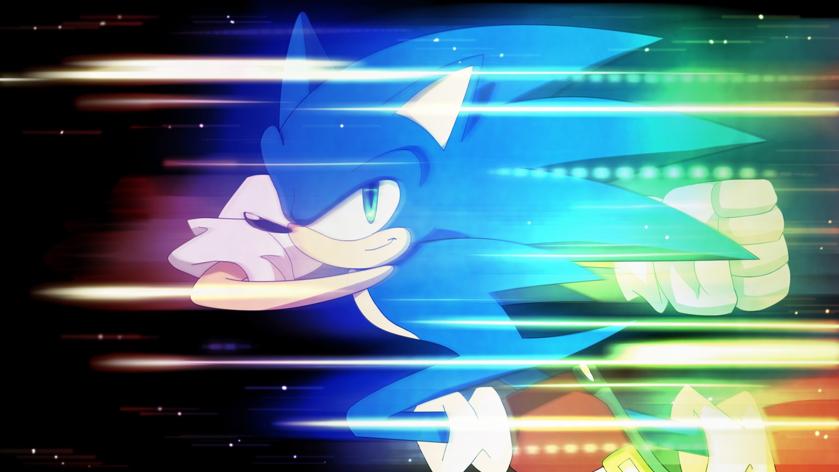 General 1688x950 video games blurred colorful black background running Sonic the Hedgehog video game characters Sega