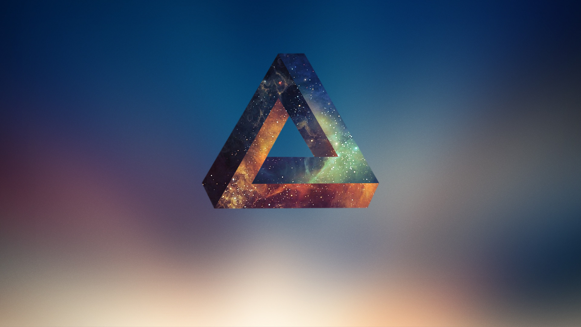General 1920x1080 abstract triangle space stars Penrose triangle minimalism