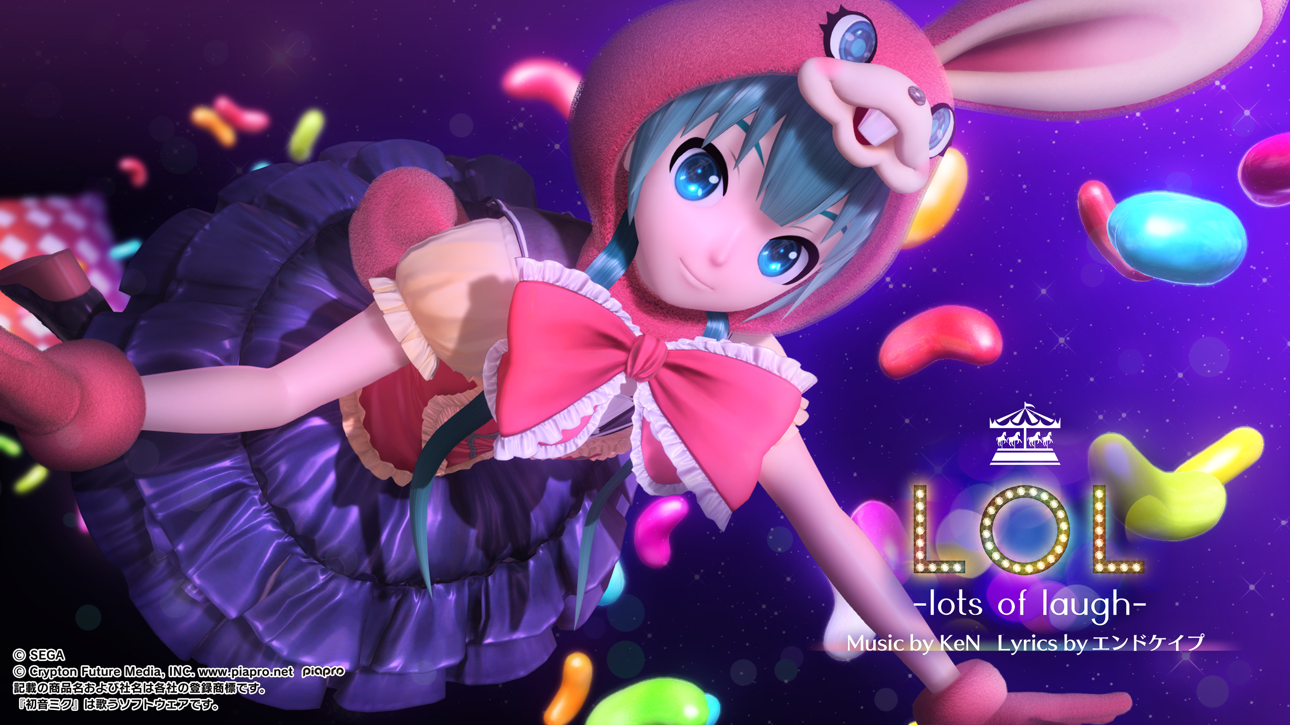 Anime 2560x1440 Hatsune Miku Vocaloid Project DIVA Arcade Future Tone