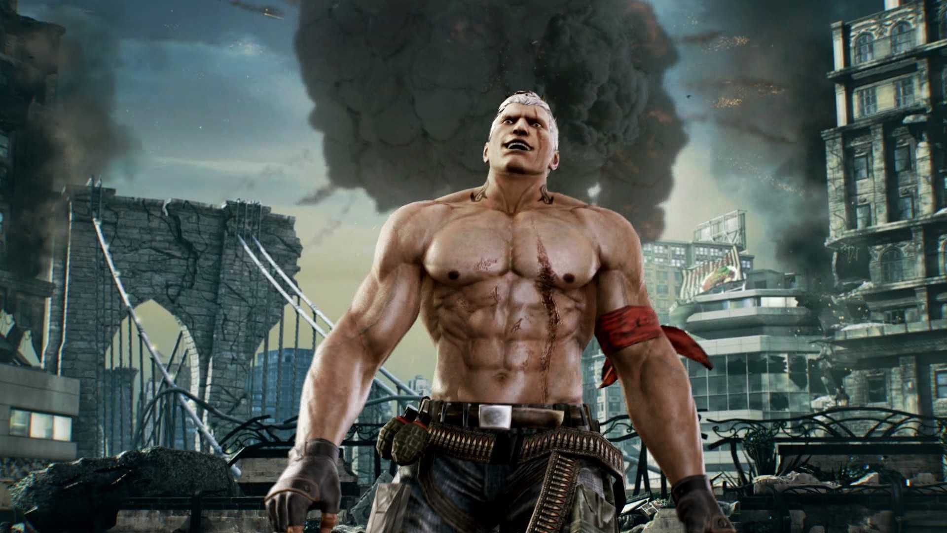 General 1920x1080 tekken 7 warrior muscles video games screen shot Bryan Fury video game characters