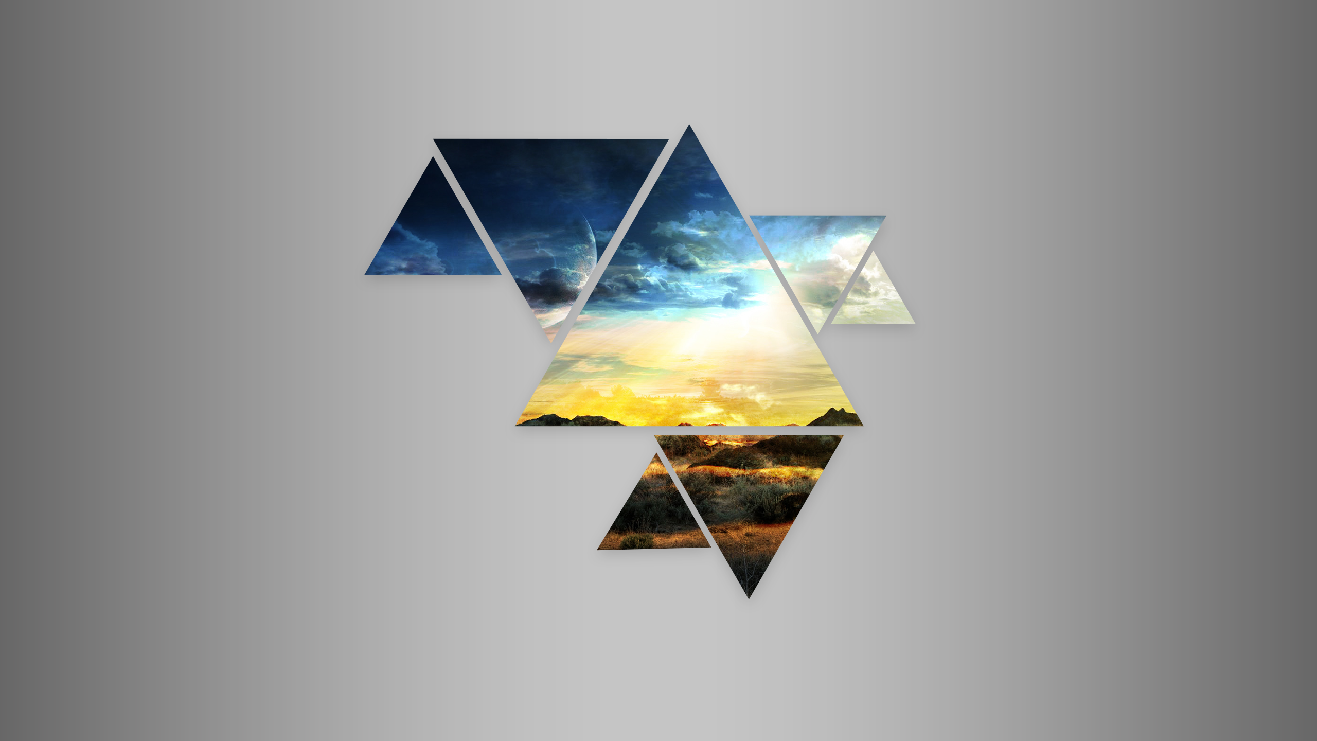 General 2560x1440 abstract sunset triangle simple background