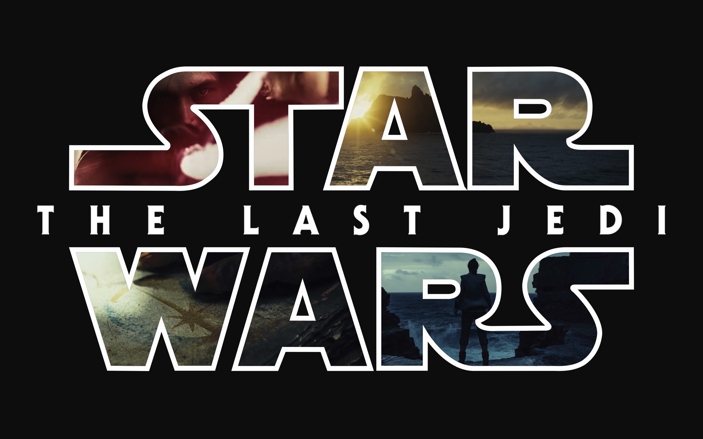 General 2468x1542 Star Wars: The Last Jedi Star Wars typography black background