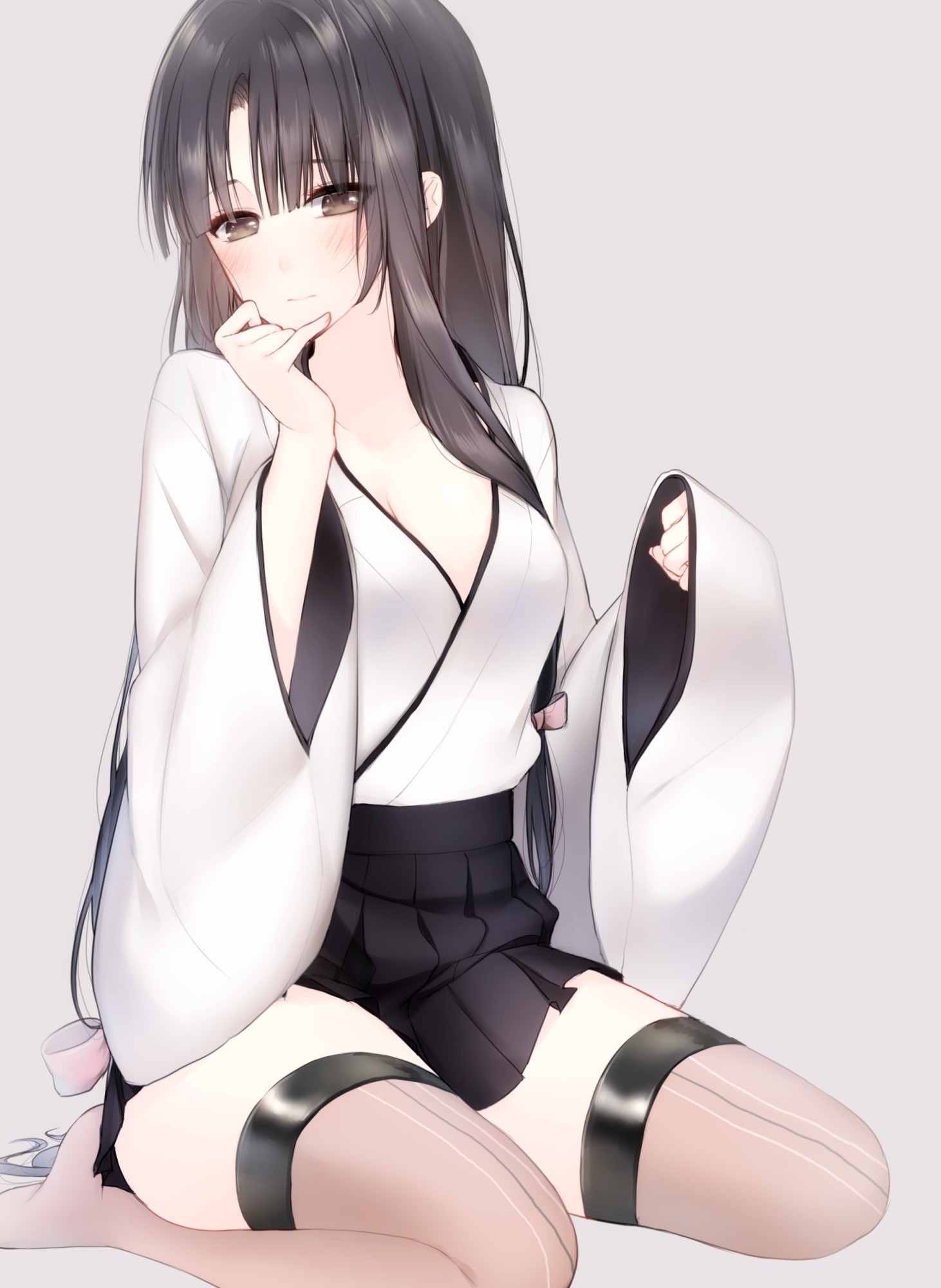 Cleavage Long Hair Anime Anime Girls Kantai Collection Shouhou Kancolle Japanese Clothes 8201
