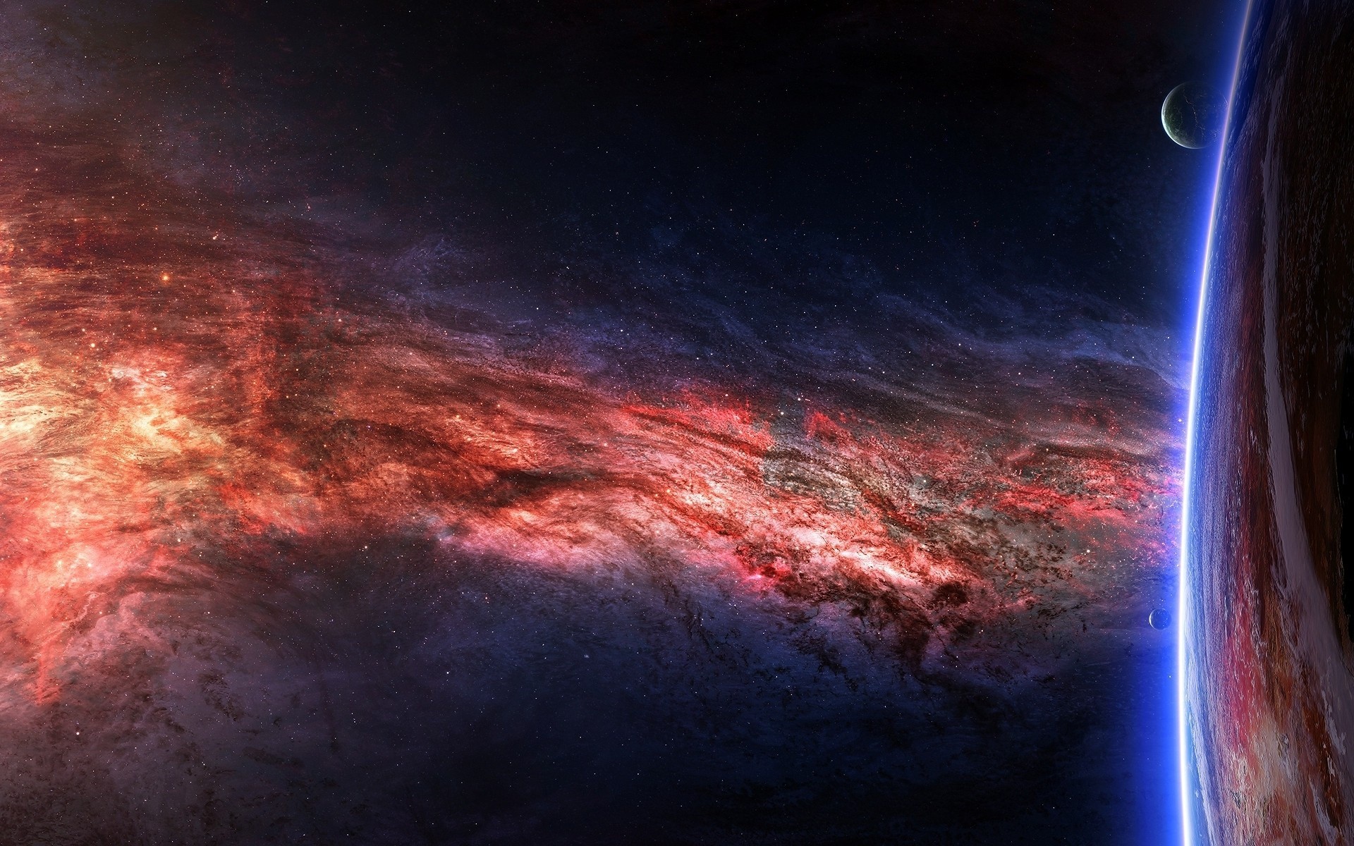 General 1920x1200 space art space nebula planet