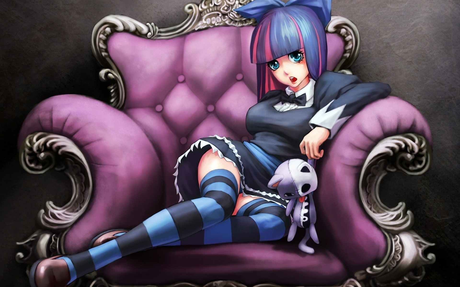 Anime 1920x1200 anime Panty and Stocking with Garterbelt Anarchy Stocking thigh-highs