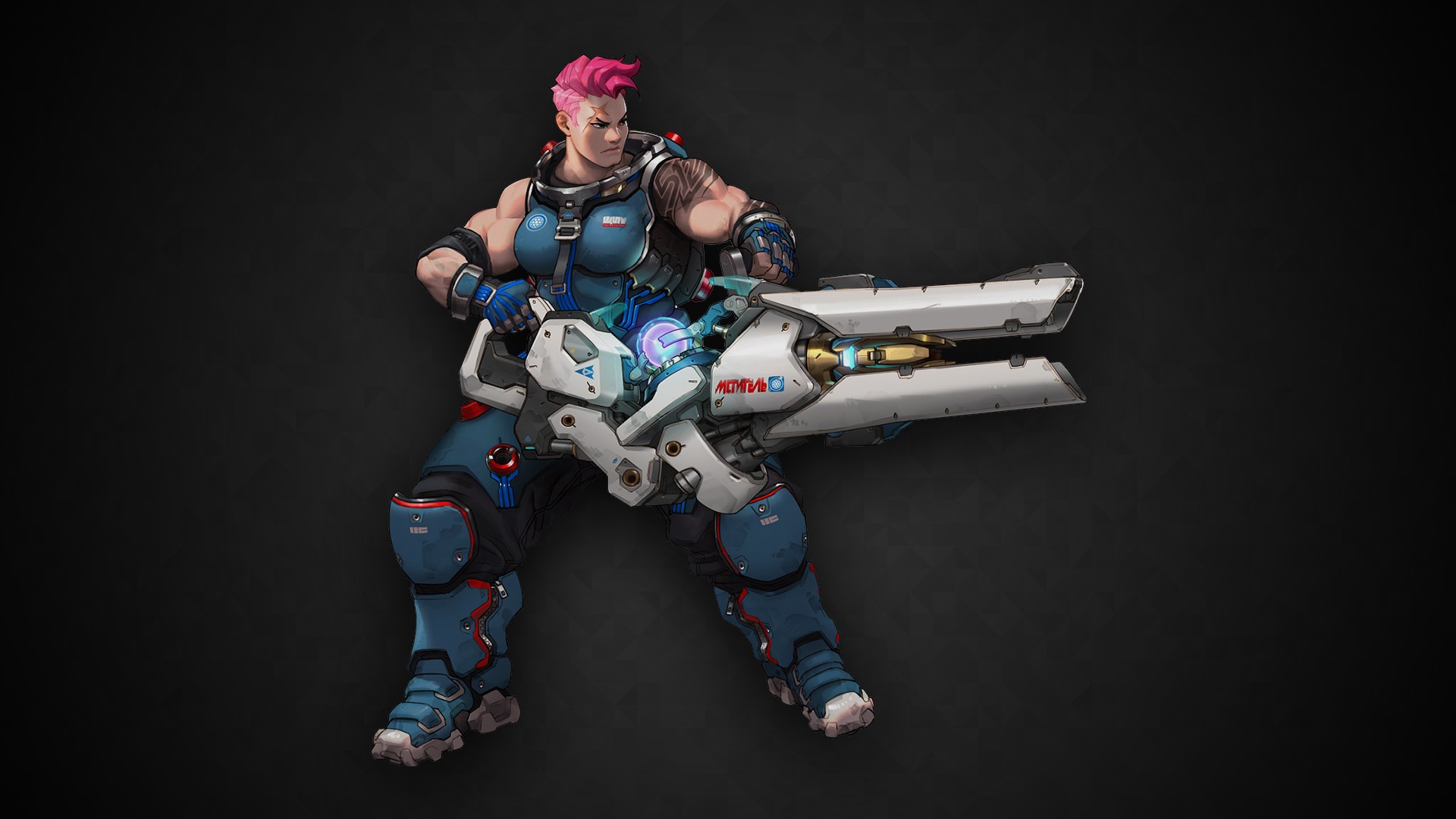 General 1920x1080 Overwatch video games digital art Zarya (Overwatch) PC gaming video game girls Futuristic Weapons girls with guns video game characters