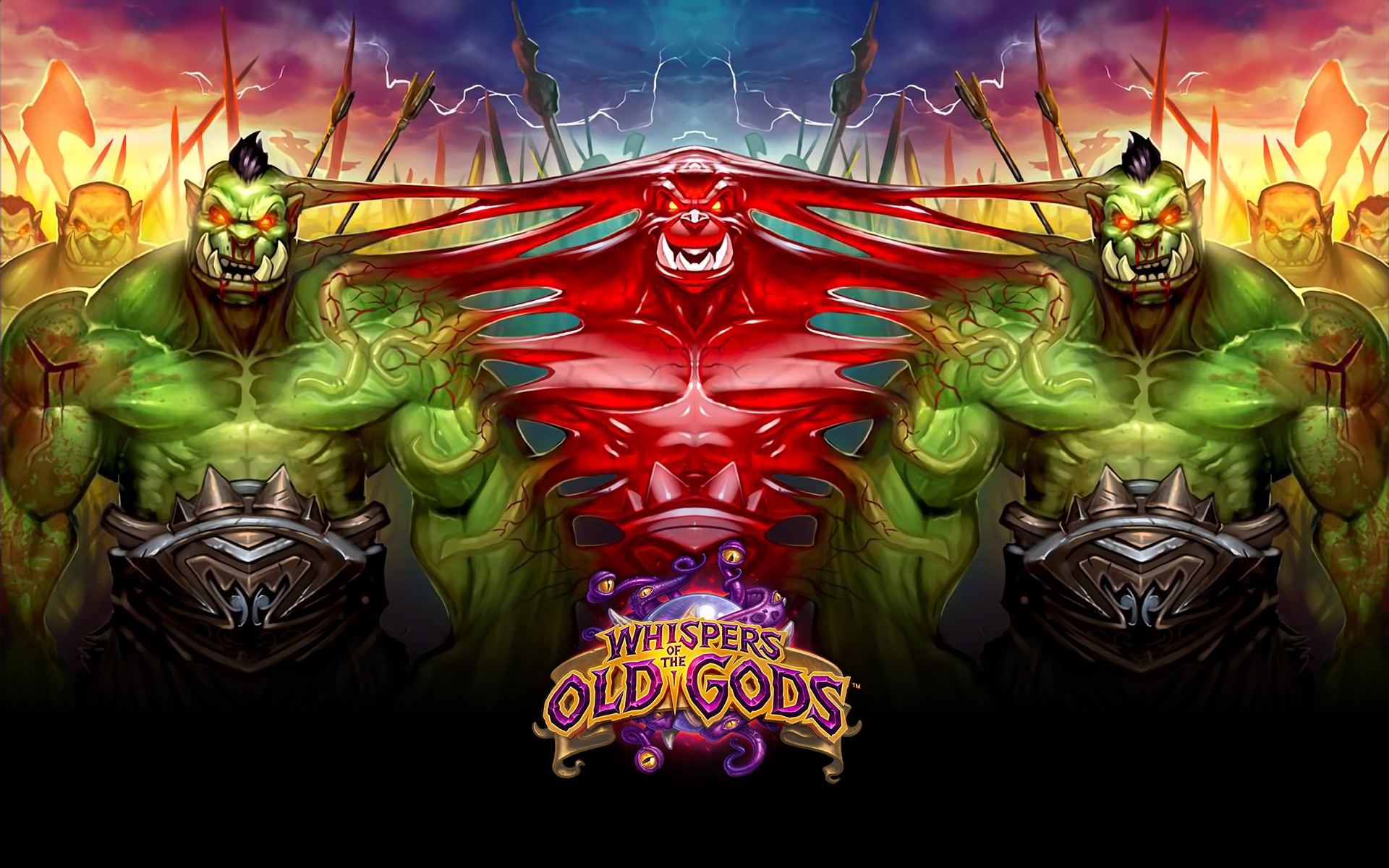 General 1920x1200 Whispers of the Old Gods Hearthstone PC gaming red eyes orcs