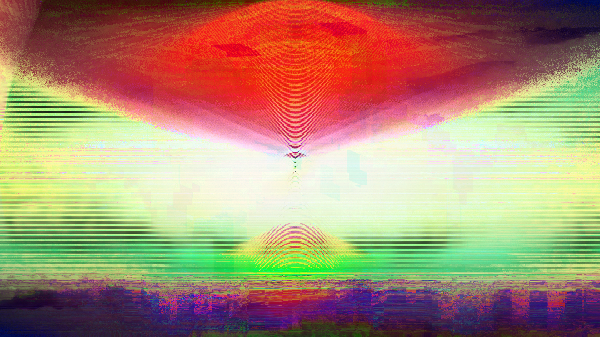General 1920x1080 glitch art LSD abstract digital art
