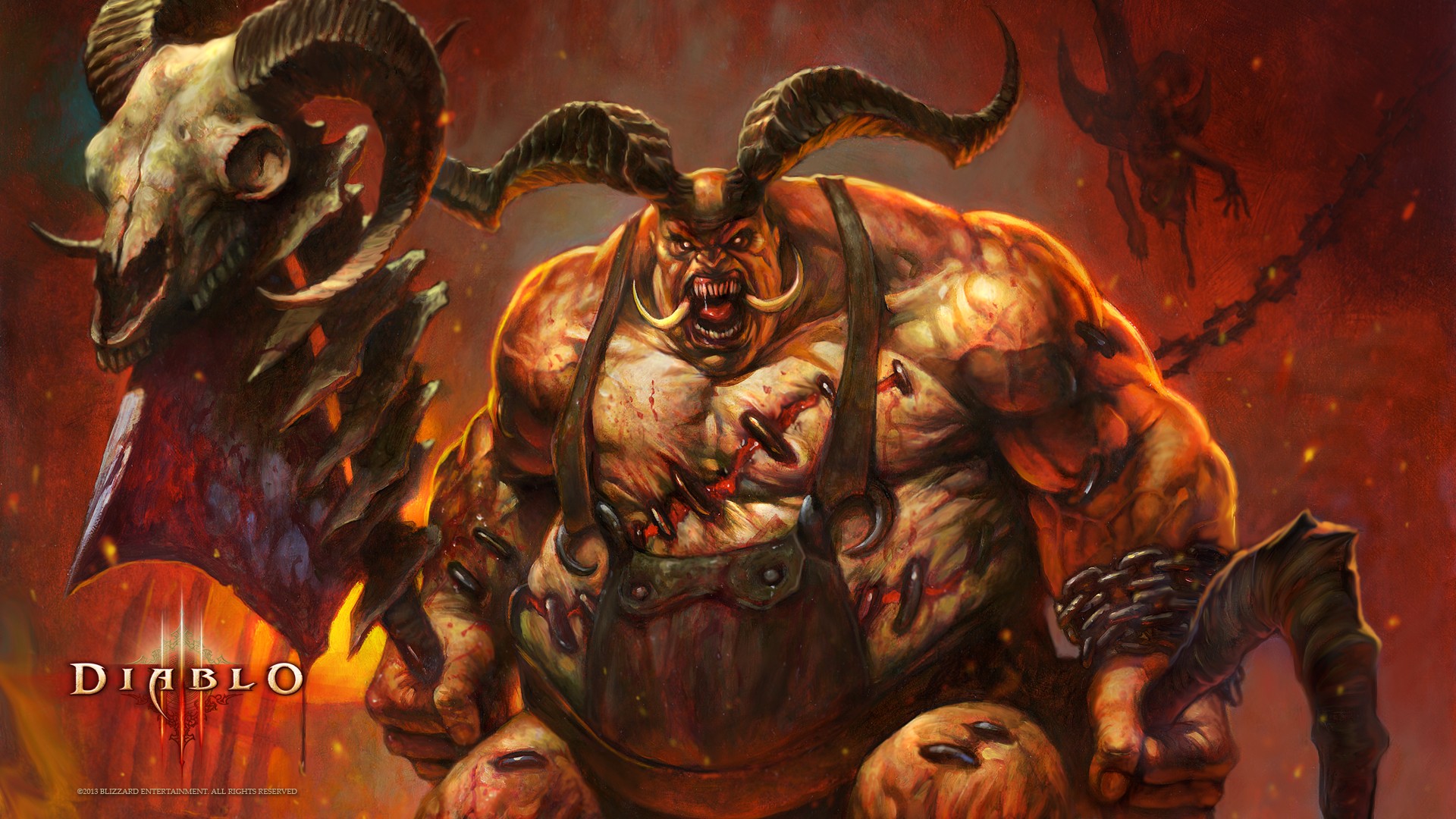 General 1920x1080 Blizzard Entertainment Diablo III The Butcher video games creature video game art fantasy art 2013 (Year)