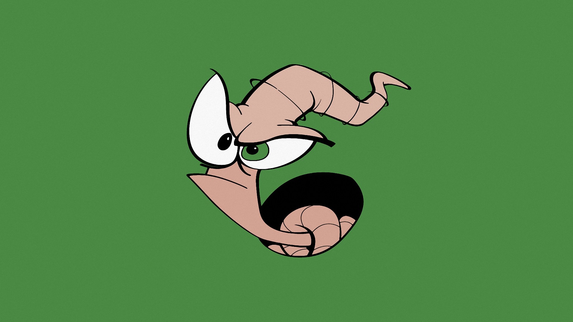 General 1920x1080 Earthworm Jim green background video games video game art simple background