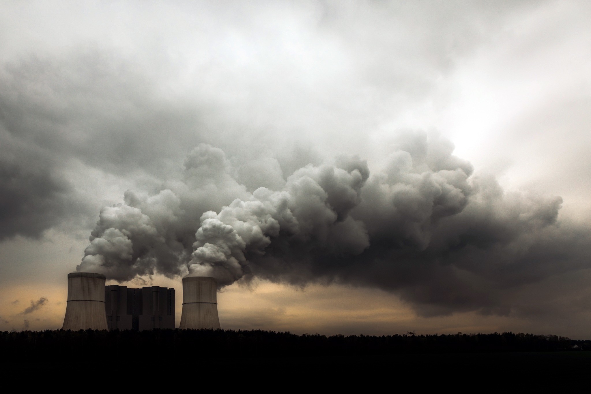 General 2048x1365 industrial smoke environment cooling towers nuclear clouds nuclear power plant depressing pollution