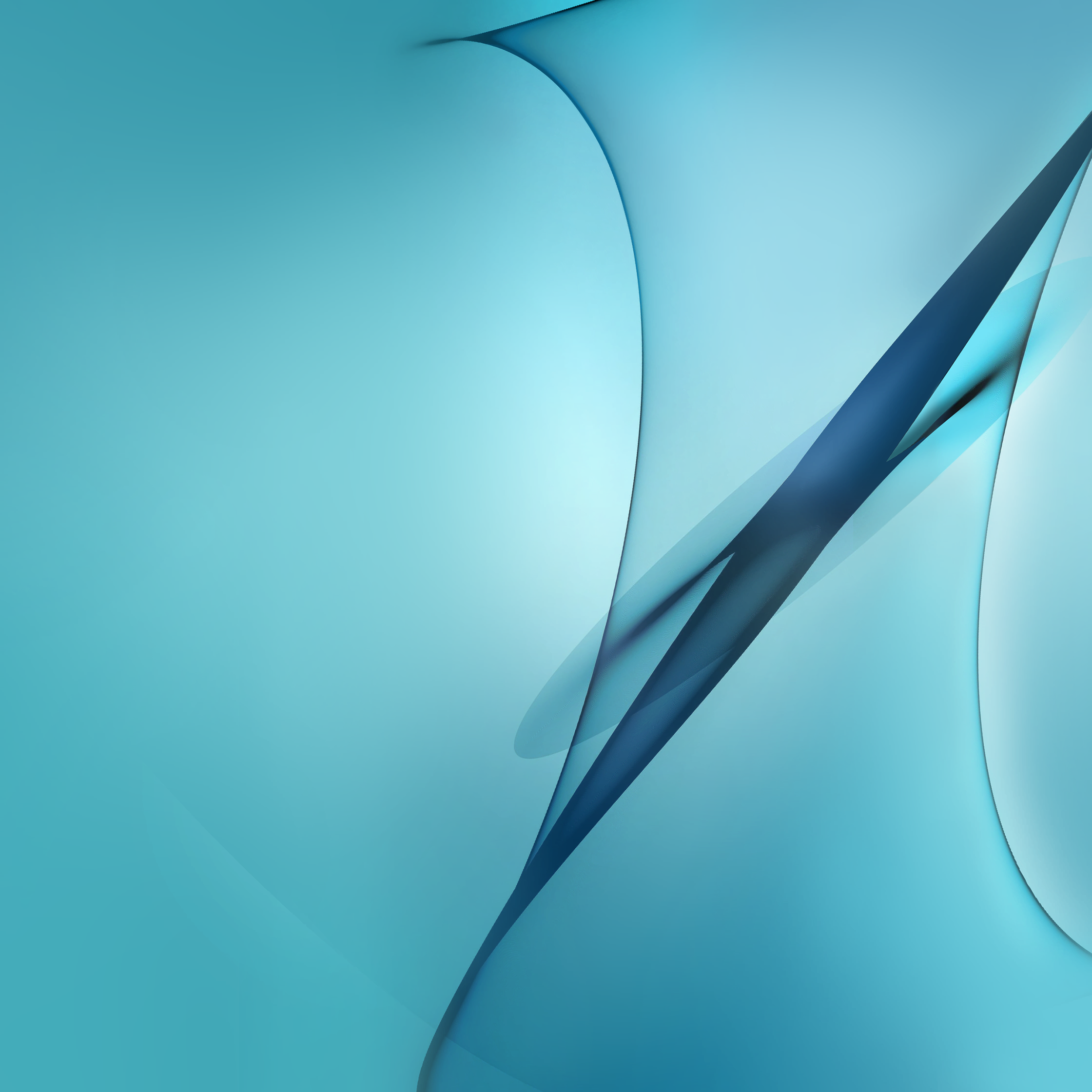 General 2240x2240 abstract gradient shapes cyan background digital art