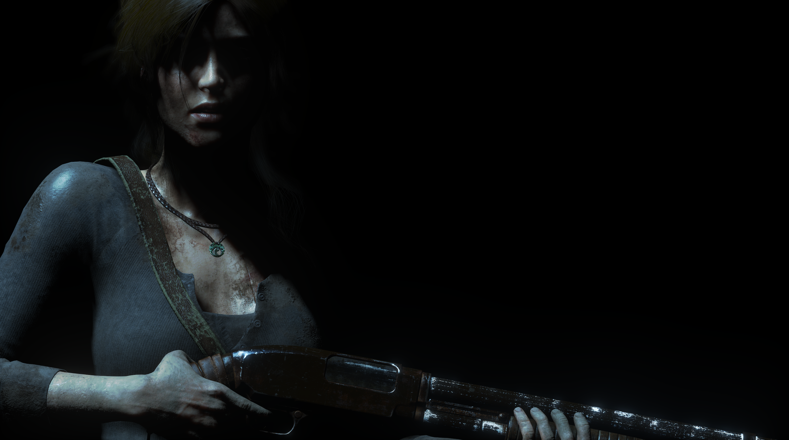 General 2560x1430 Tomb Raider Rise of the Tomb Raider Lara Croft (Tomb Raider) dark girls with guns video game girls video games PC gaming