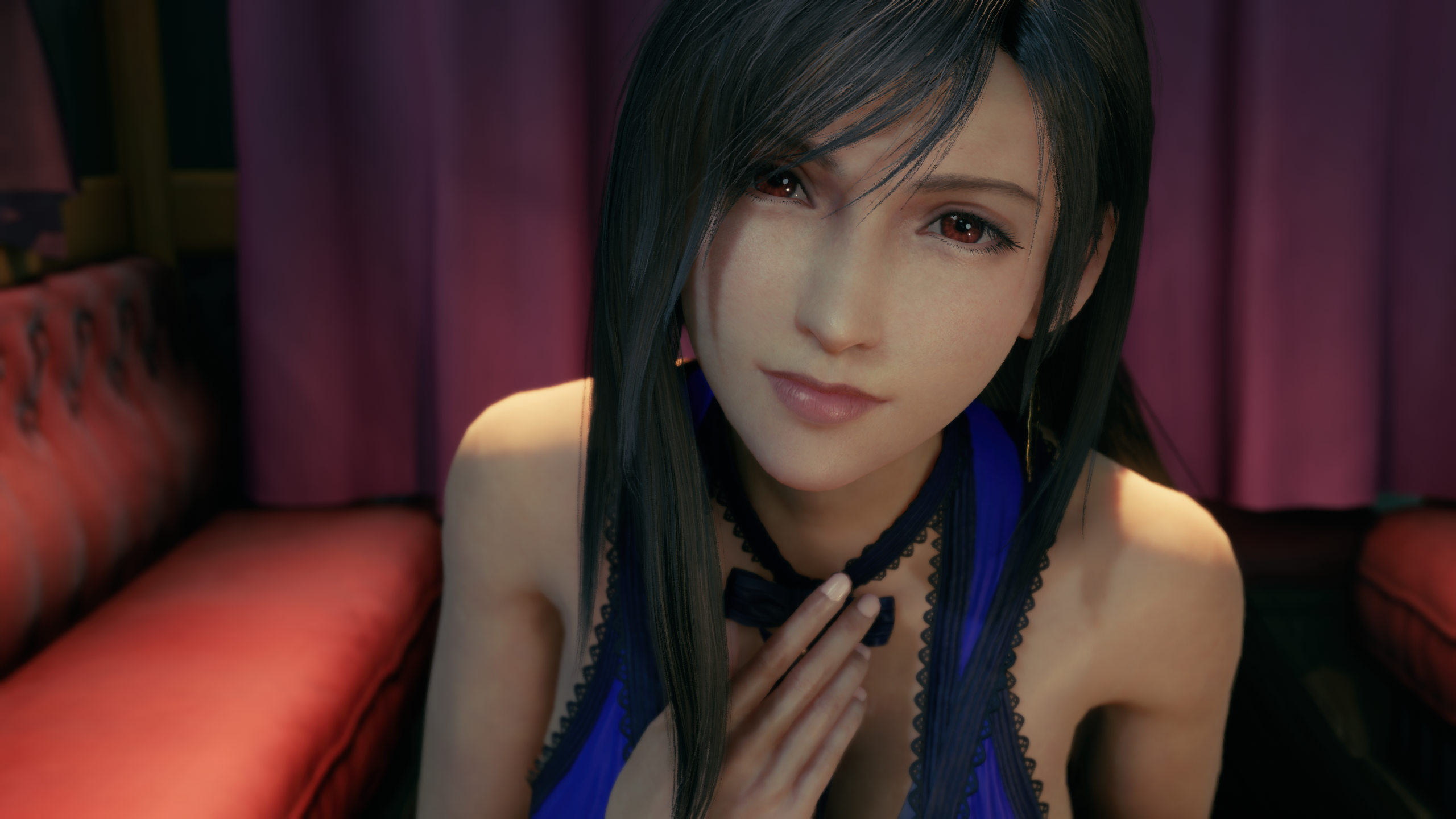 General 2560x1440 Final Fantasy VII: Remake video games video game characters Tifa Lockhart CGI video game girls face looking at viewer