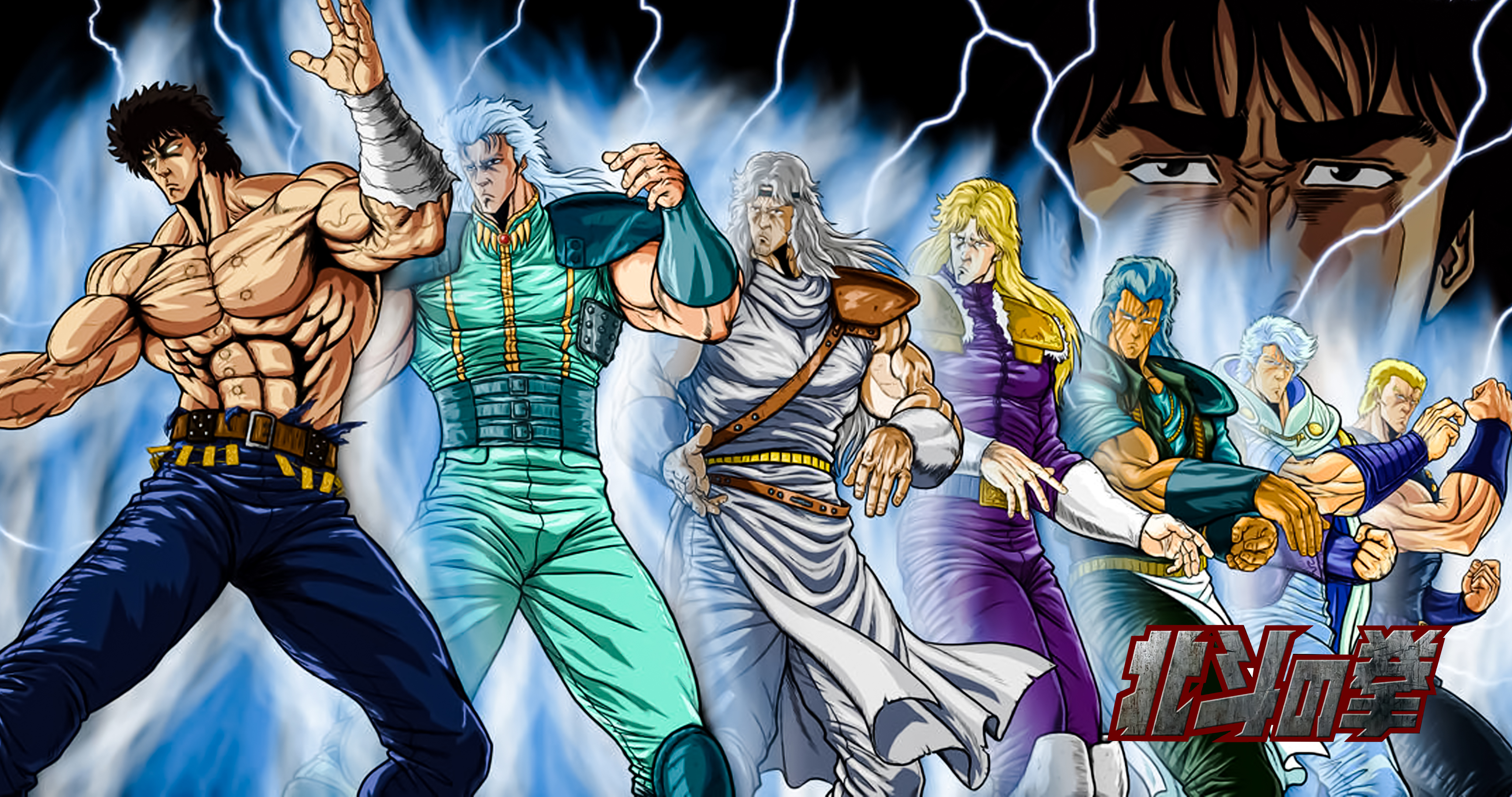 Anime 4096x2160 Fist Of The North Star Hokuto no Ken anime men Japanese characters Japanese