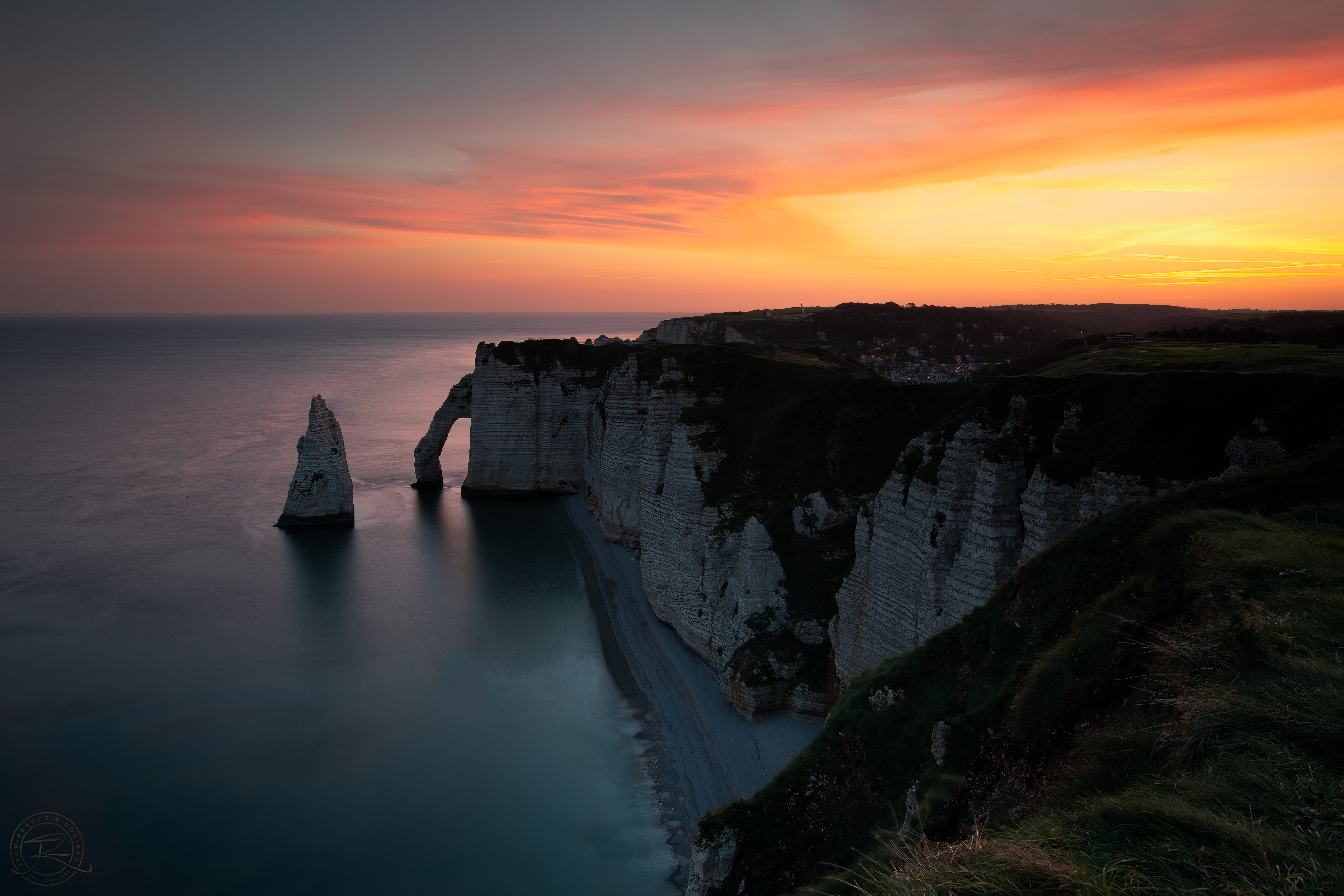 General 6720x4480 sunrise landscape photography watermarked Étretat sea France cliff water sky nature sunlight low light