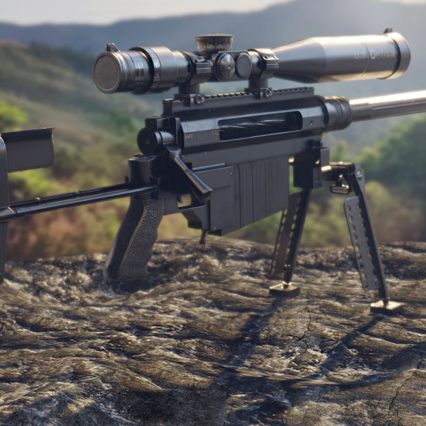 General 1400x1400 gun USA CheyTac Intervention scopes side view weapon American firearms sniper rifle