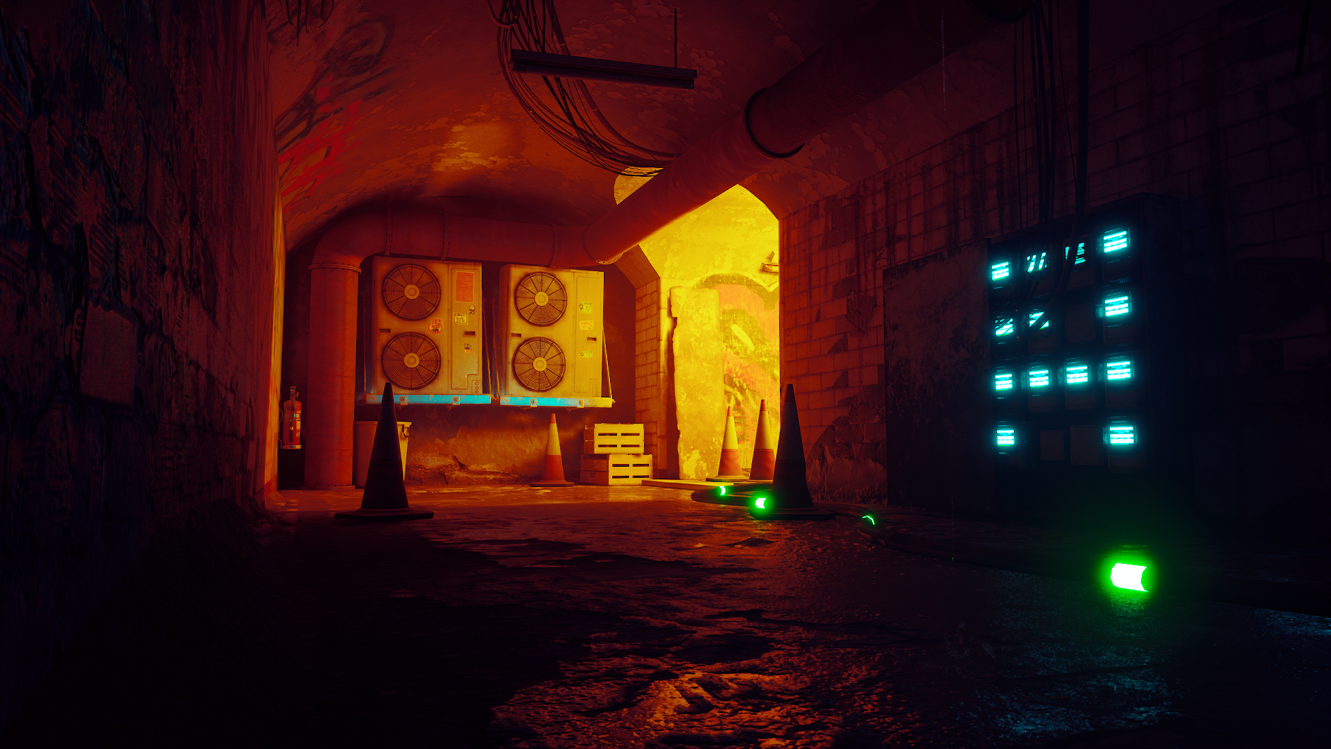 General 1920x1080 Stray video games cyberpunk post apocalypse lights neon CGI