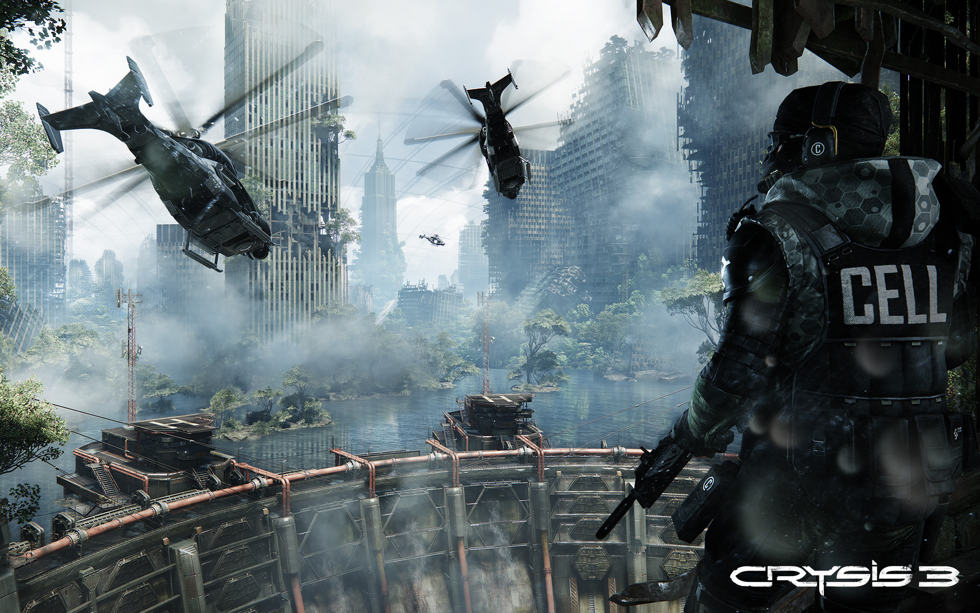 General 1920x1200 Crysis 2 video games helicopters video game characters Crysis 3