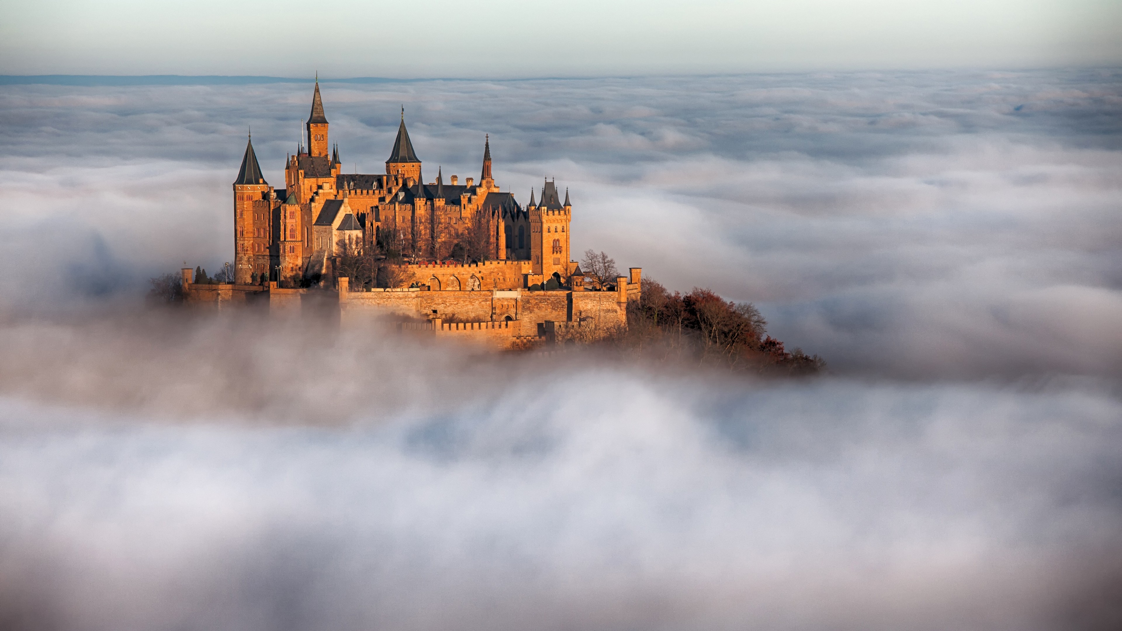 General 3840x2160 castle Germany sky Hohenzollern Castle