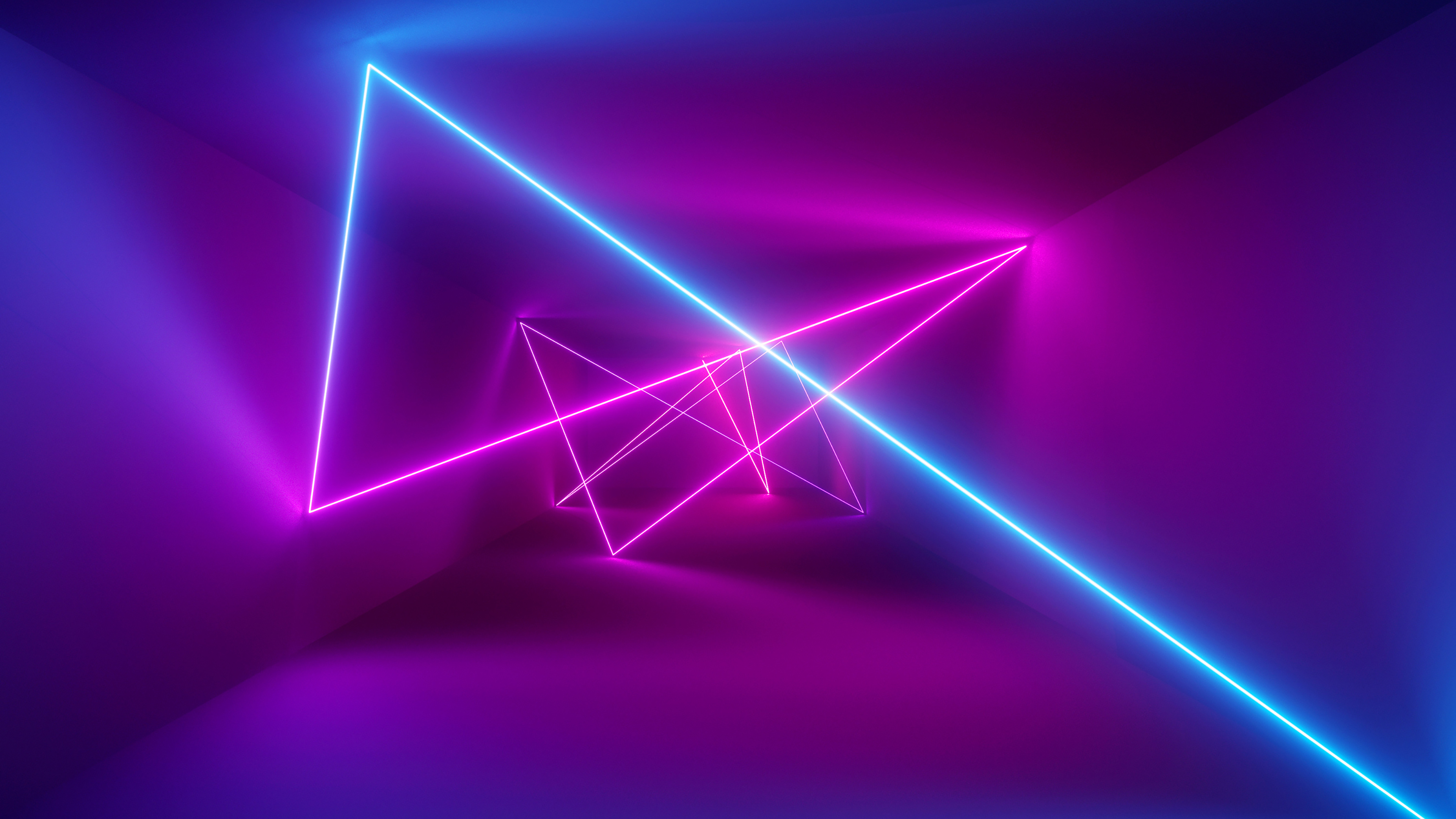 General 3840x2160 abstract neon lights glowing synthwave
