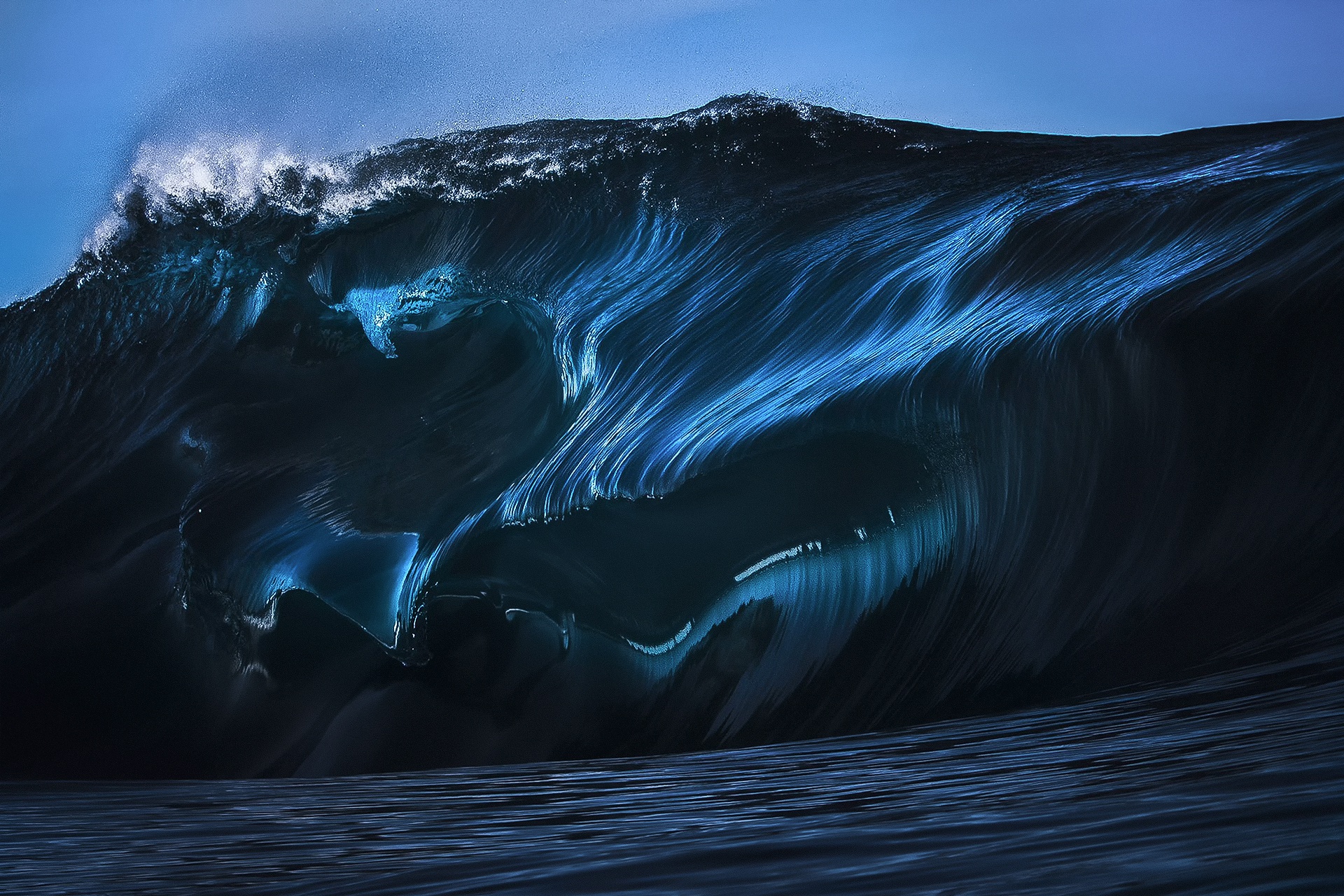 General 1920x1280 dark nature water waves blue