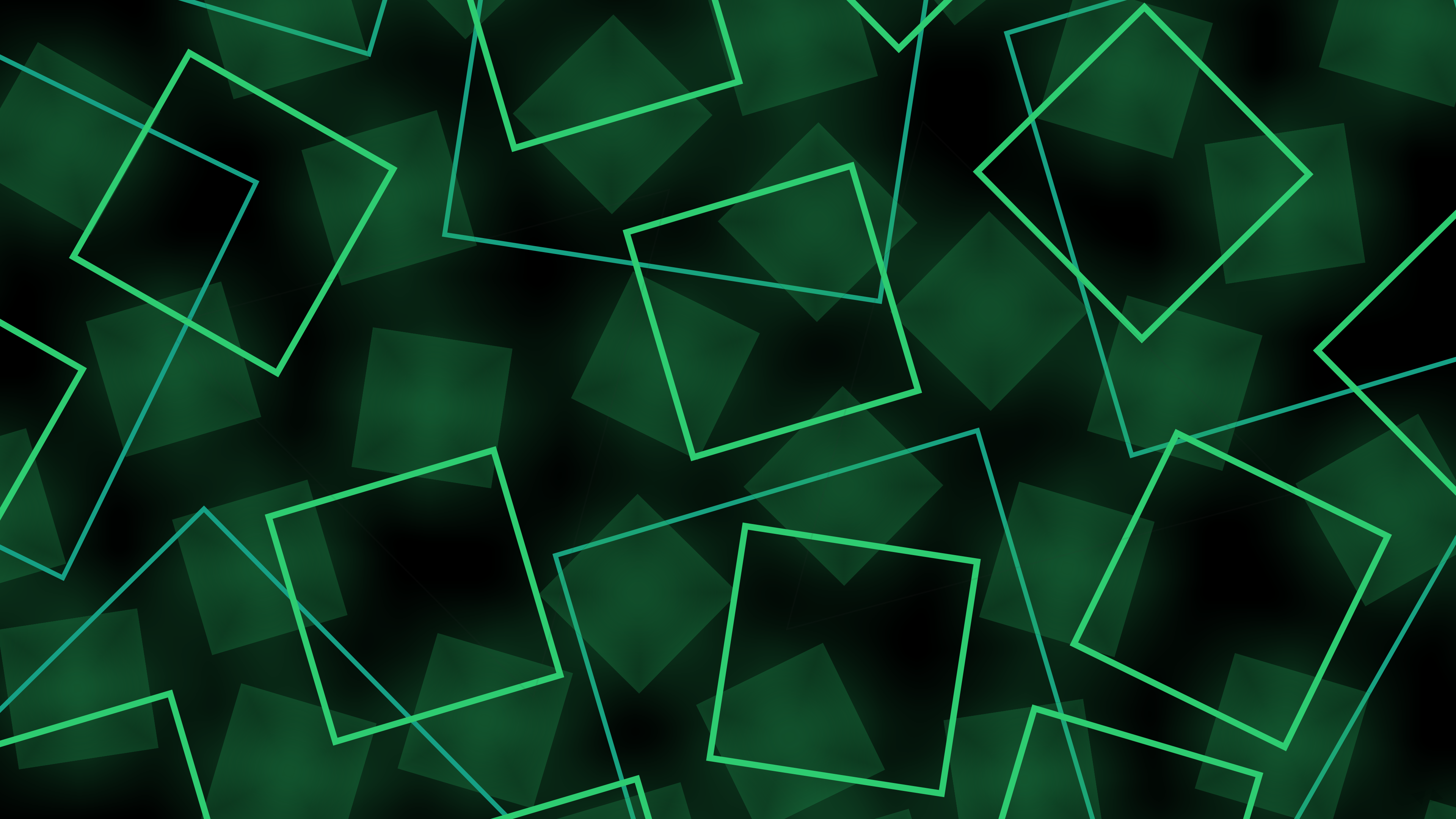 General 3840x2160 square vector lines green green background digital art