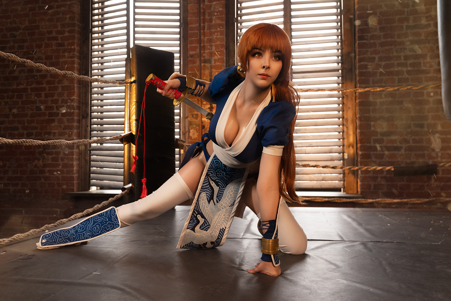 People 1500x1001 Helly von Valentine women model cosplay Dead or Alive thigh-highs Kasumi (Dead or Alive)