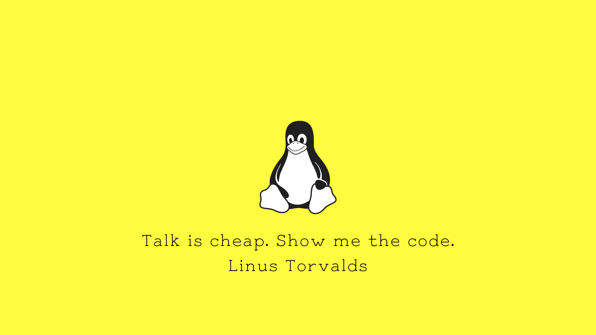 General 1920x1080 Linux quote minimalism Tux