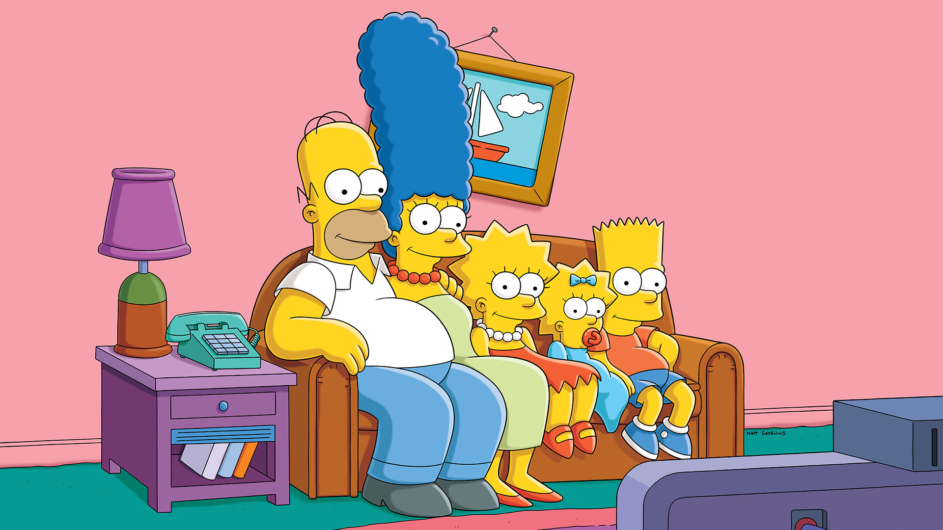 General 1920x1080 cartoon Bart Simpson Maggie Simpson Marge Simpson Lisa Simpson Homer Simpson The Simpsons TV series
