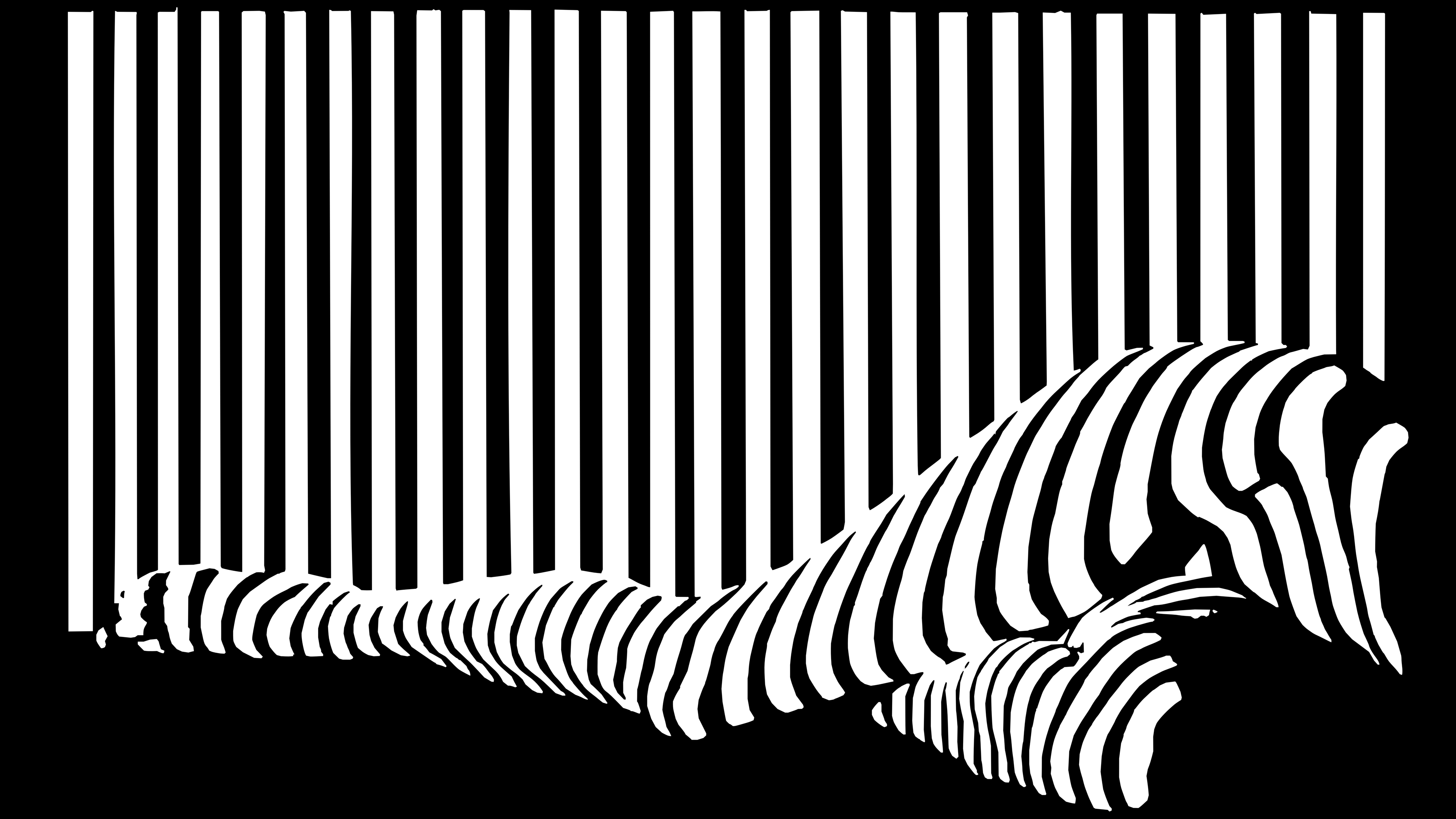 General 3840x2160 stripes pattern legs shadow digital art simple background feet monochrome