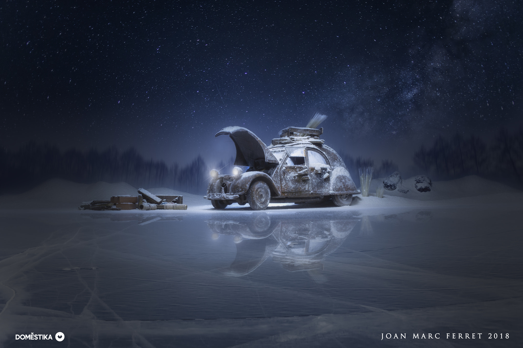 General 2048x1365 toys car vehicle digital art 500px winter ice 2018 (year) reflection