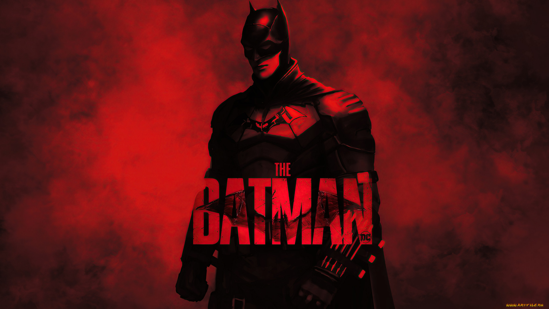 General 1920x1080 Robert Pattinson The Batman (2021) movies artwork Batman red red background The Batman (2022)