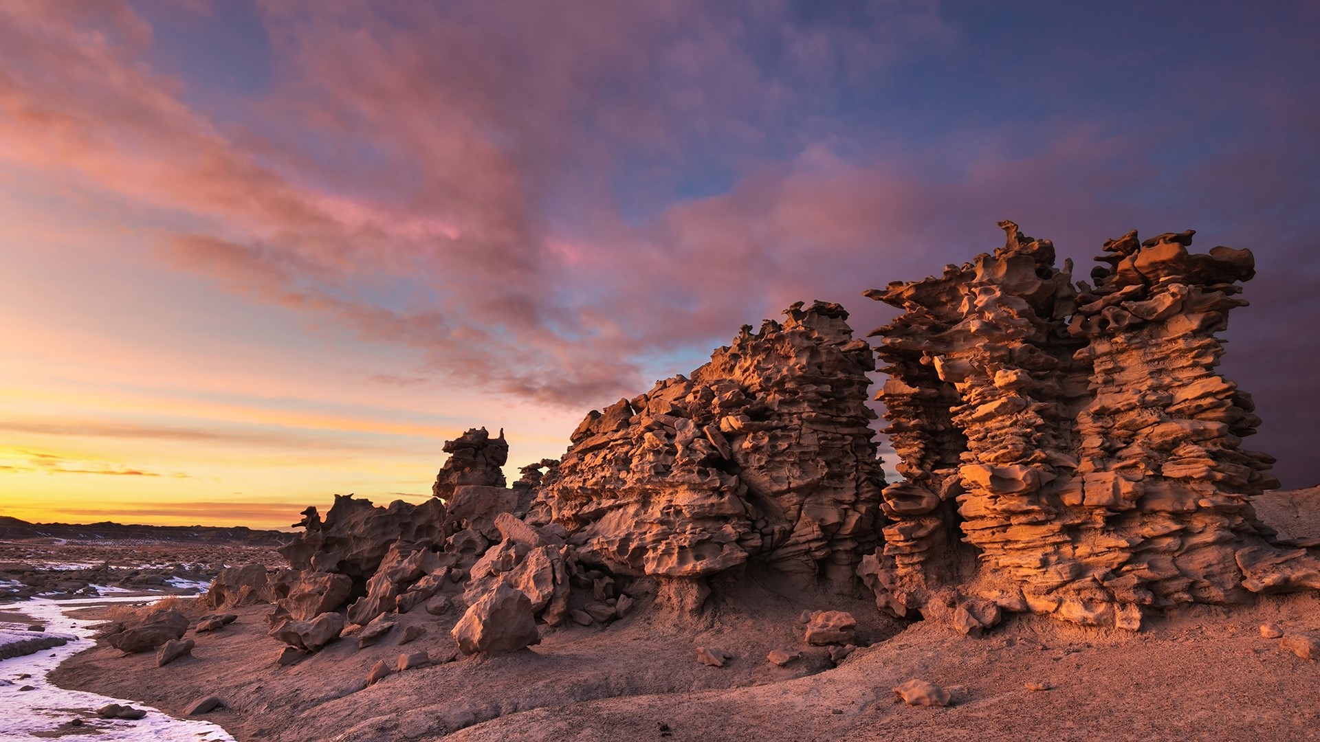 General 1920x1080 nature landscape sky clouds rocks sand river rock formation Utah USA