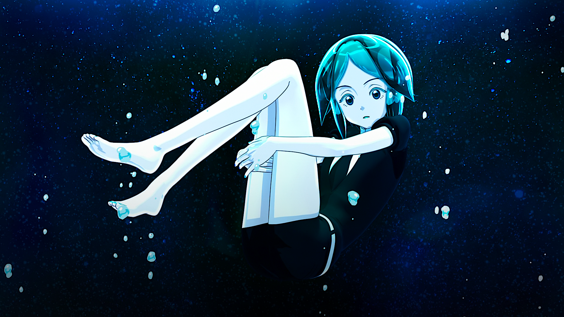 Anime 1920x1080 Houseki no Kuni anime anime girls Phos (Houseki no Kuni) underwater blue