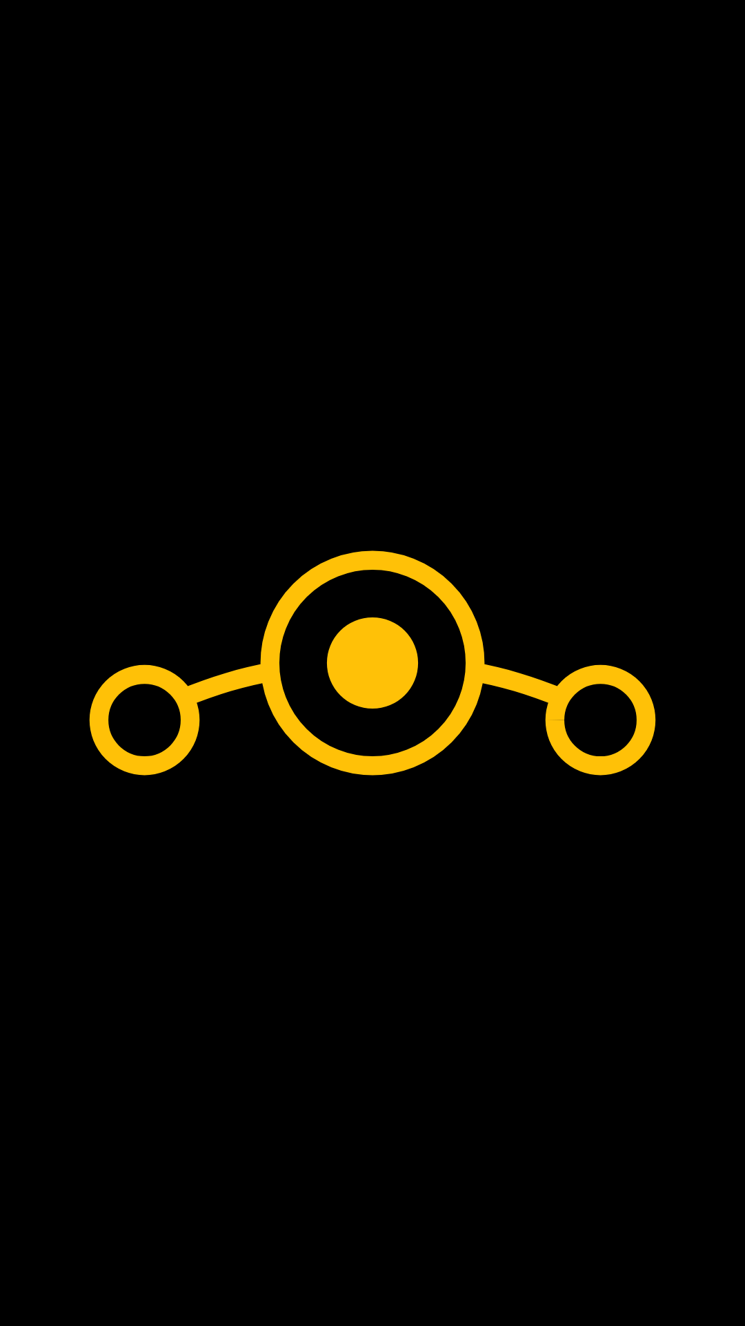 General 1080x1920 black Lineage OS Android (operating system) symbols logo minimalism yellow digital art