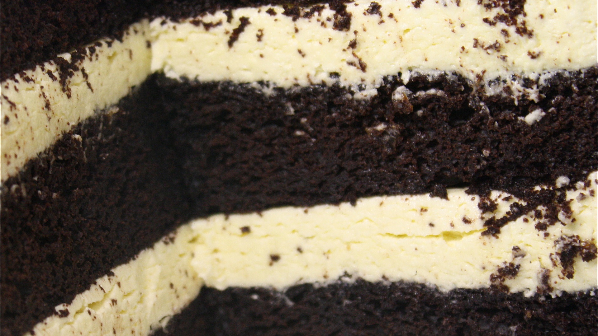 General 1920x1080 cake food dessert chocolate brown white striped macro