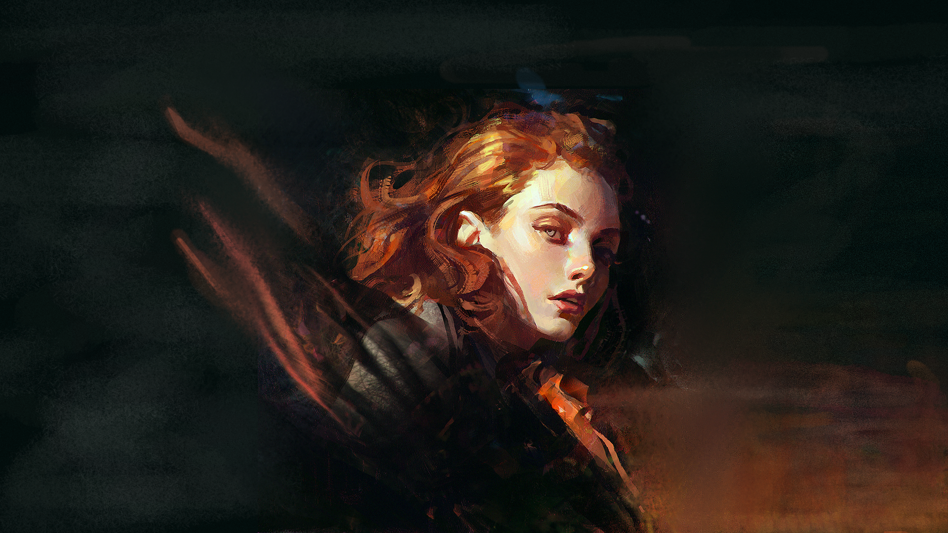 General 1920x1080 digital art fantasy art artwork women Game of Thrones Sansa Stark redhead dress