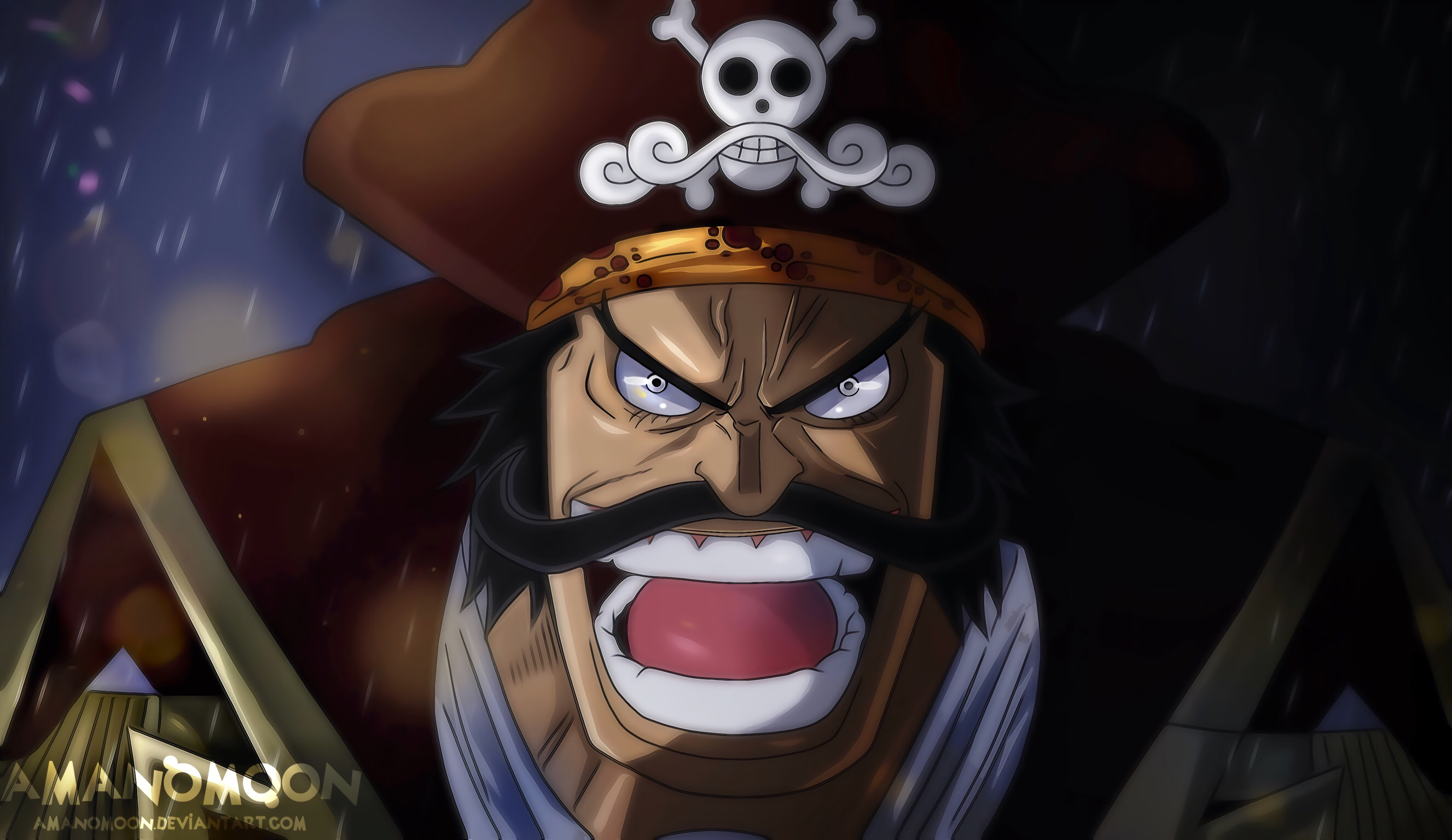 Anime 2654x1536 One Piece pirate king Amanomoon 