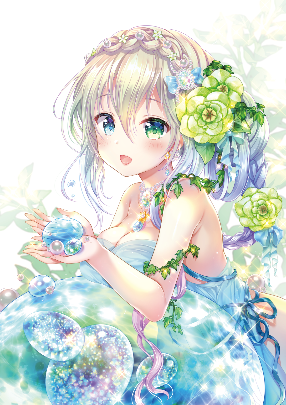Anime 1200x1697 anime anime girls digital art artwork 2D portrait display flowers Sakura Moyon heterochromia