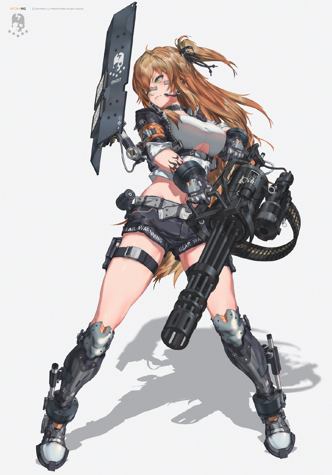 Anime 1080x1543 Miv4t anime girls anime weapon machine gun futuristic