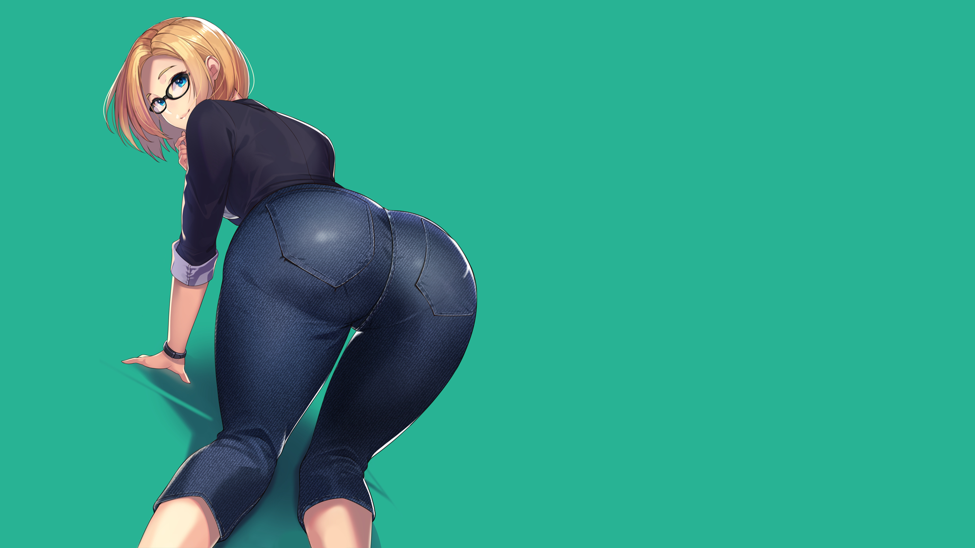 ass, hips, thighs, looking at viewer, short hair, Kagematsuri, anime