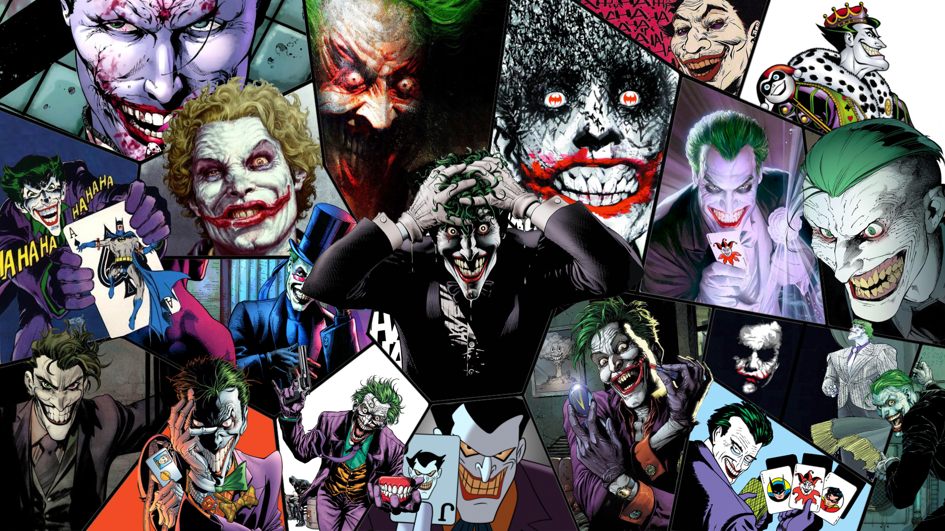 General 1920x1080 Joker DC Comics comics collage Batman artwork