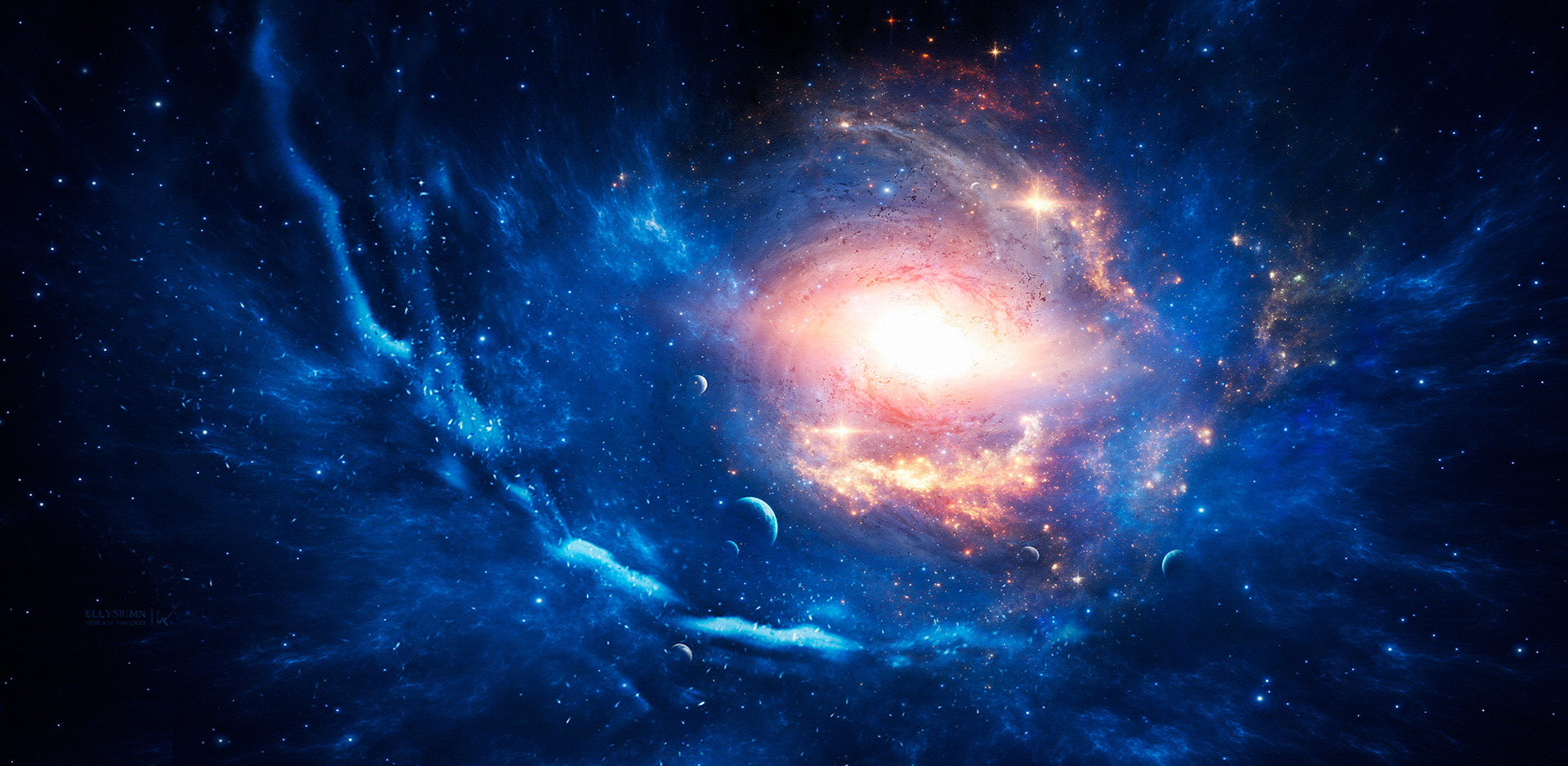 General 1920x938 space nebula stars universe colorful planet dark swirls satellite