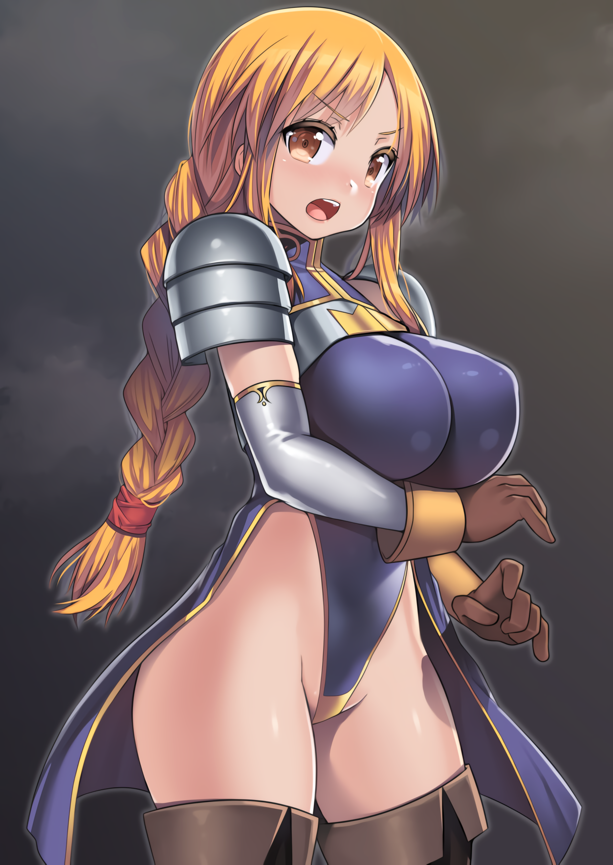 Anime 1254x1770 big boobs Final Fantasy Tactics lip slip Nagase Haruhito fantasy armor crotch floss