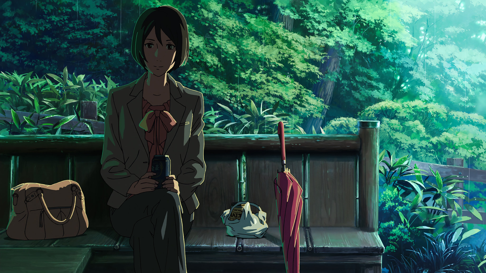 Anime 2048x1152 anime landscape The Garden of Words Makoto Shinkai 
