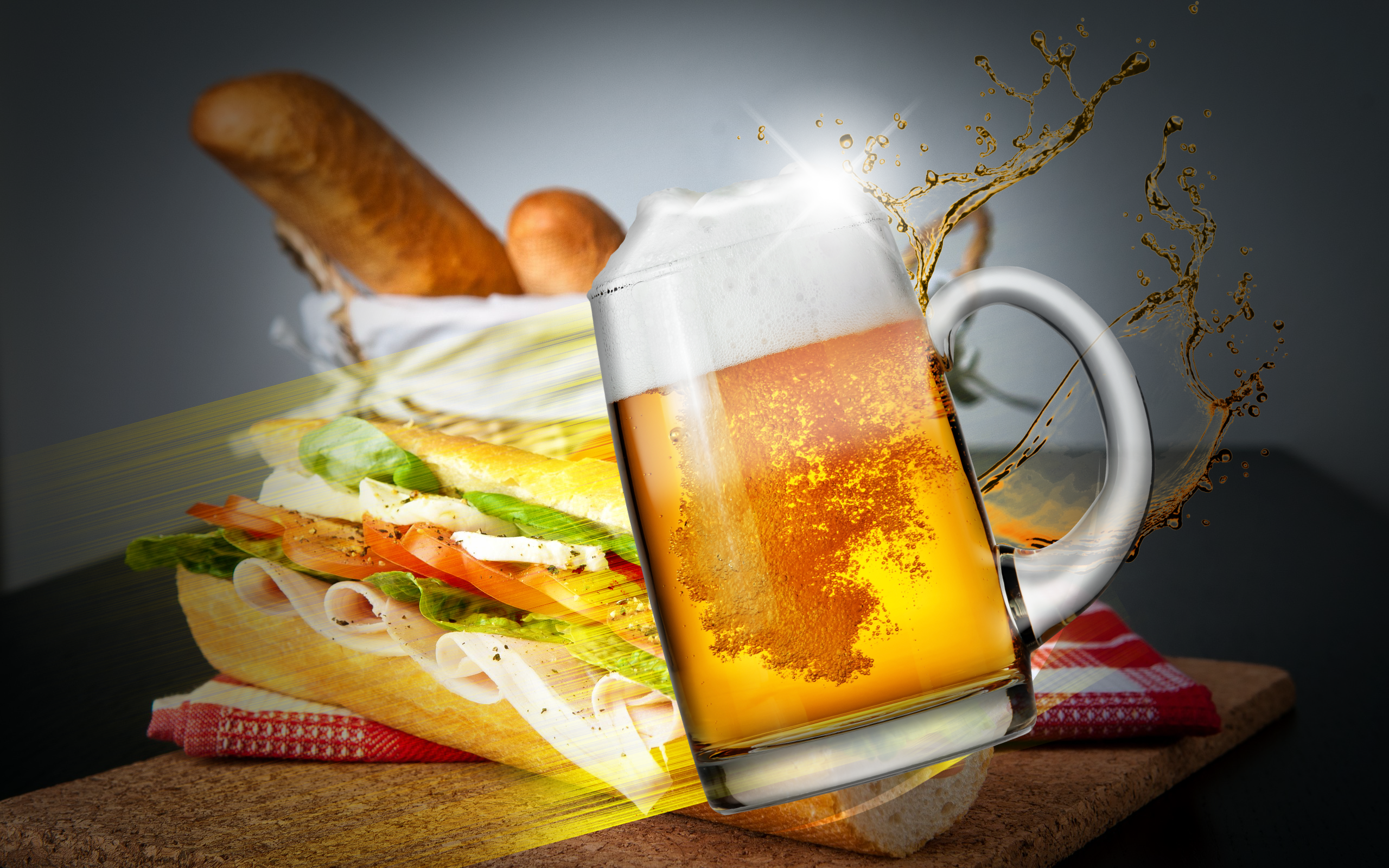 General 2560x1600 beer drinking glass food alcohol