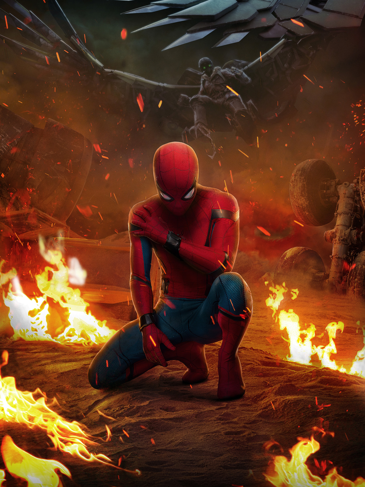 General 1536x2048 Spider-Man: Homecoming Peter Parker movies superhero portrait display