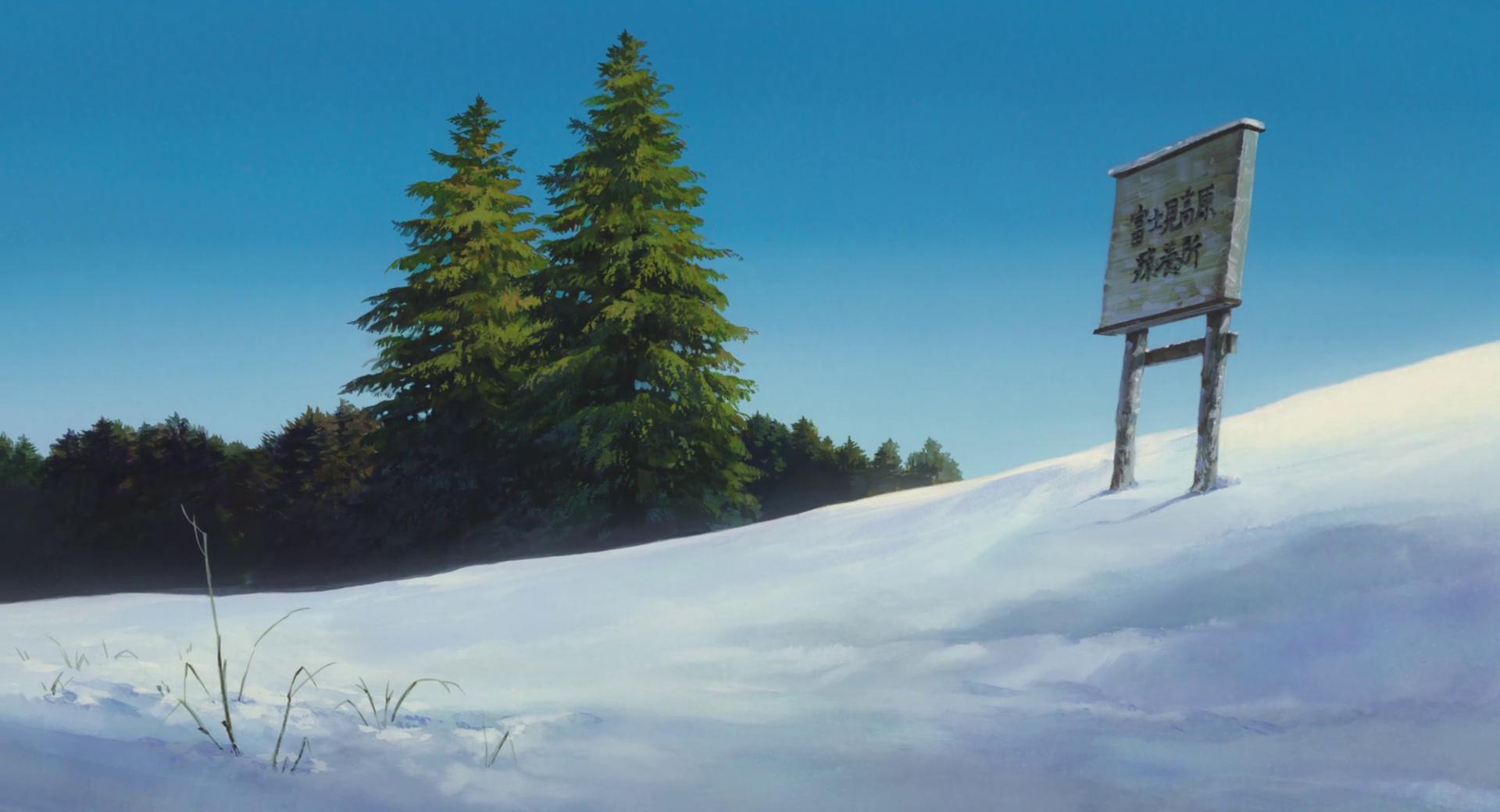 Anime 1920x1040 Studio Ghibli The Wind Rises anime snow trees winter